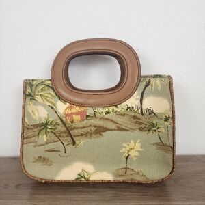 Fossil NWOT Oasis Mini Crossbody Tropical Woven Handle‎ Bag